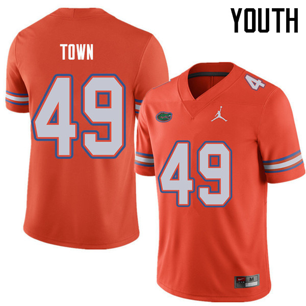 Jordan Brand Youth #49 Cameron Town Florida Gators College Football Jerseys Sale-Orange